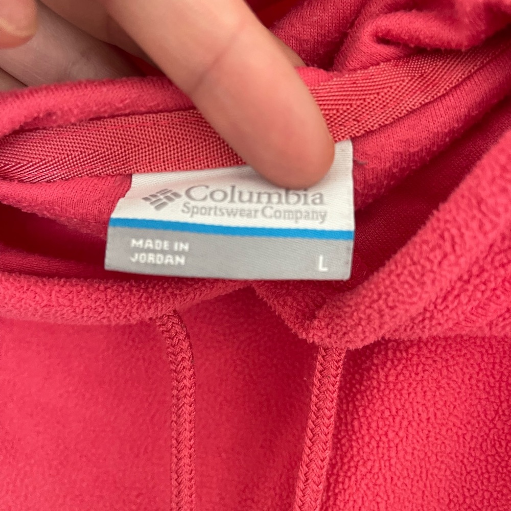 Hot pink fleece Columbia hoodie